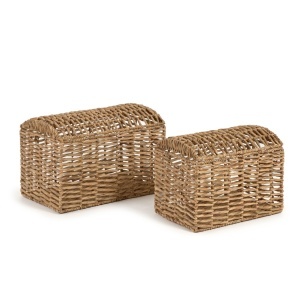 Set 2 cutii maro din fibre naturale Xuliana Kave Home
