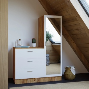 Set 2 dulapuri lobby maro/alb Cc6-W The Home Collection