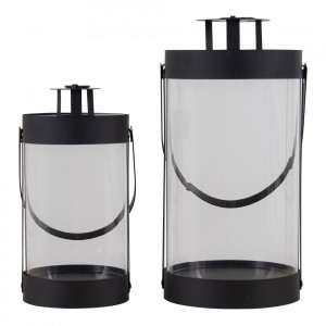Set 2 felinare negre din metal Bondi House Nordic