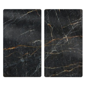 Set 2 placi protectie plita multicolore din sticla 30x52 cm Marble Wenko