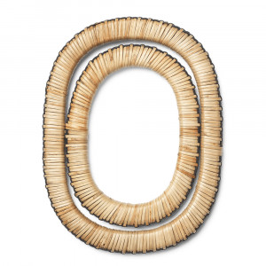 Set 2 protectii masa maro/neagra din ratan Weave Ferm Living