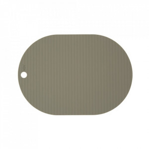 Set 2 protectii masa ovale oliv din silicon 33x46 cm Ribbo Oyoy