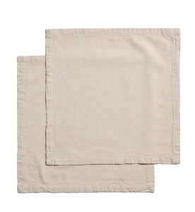 Set 2 servete gri piatra din bumbac 35x35 cm Lerava Kave Home
