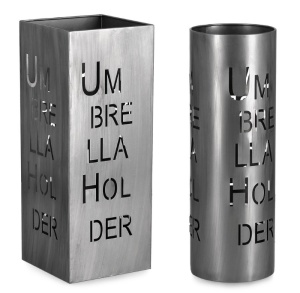 Set 2 suporturi pentru umbrele argintii din metal Eymar Bizzotto
