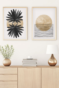 Set 2 tablouri multicolore din lemn 50x70 cm Affera The Home Collection