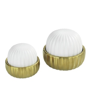 Set 2 umidificatoare alb/aurii din ceramica Nova Wenko