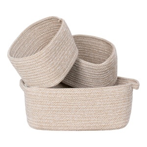 Set 3 cosuri bej din bumbac Teixo House Nordic
