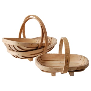 Set 3 cosuri maro din lemn Trug Esschert Design