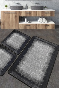 Set 3 covorase de baie multicolore din fibre sintetice Esper The Home Collection