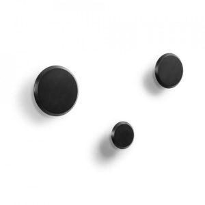 Set 3 cuiere negre din lemn Nadua Kave Home