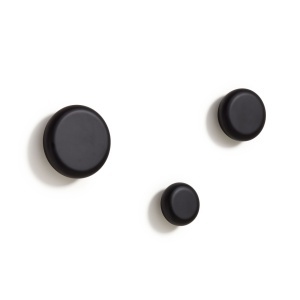 Set 3 cuiere negre din lemn Nadue Kave Home