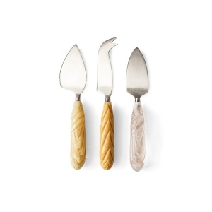 Set 3 cutite pentru branzeturi crem din metal Cheese HKliving