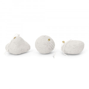 Set 3 decoratiuni suspendabile alb antic din hartie Snowball Ferm Living