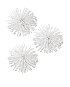 Set 3 decoratiuni suspendabile albe din metal Prickle XS Pols Potten