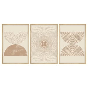 Set 3 tablouri din lemn multicolor 50x70 cm Huhu258 The Home Collection