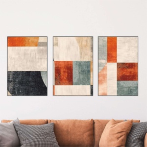 Set 3 tablouri multicolore 40x90 cm Marcus The Home Collection