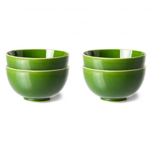 Set 4 boluri verzi din ceramica 350 ml Emeralds HK Living