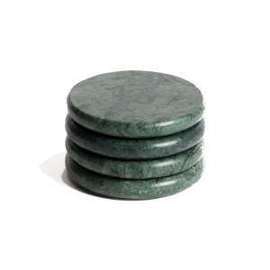 Set 4 coastere verzi din marmura Odar Kave Home