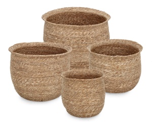 Set 4 cosuri maro din fibre naturale Hamida Natural Bizzotto