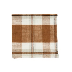 Set 4 servete multicolore din bumbac 35x35 cm Checked Pumpkin Madam Stoltz