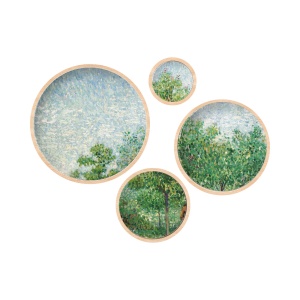 Set 4 tablouri multicolore din lemn Huhu294 The Home Collection