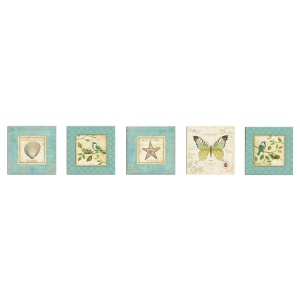 Set 5 tablouri multicolore 15x15 cm UTB096 The Home Collection