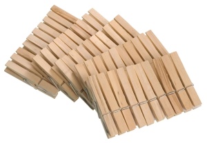 Set 50 carlige pentru rufe maro din lemn Dava Wenko