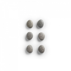Set 6 magneti gri din polirasina Stone Pieces Zeller