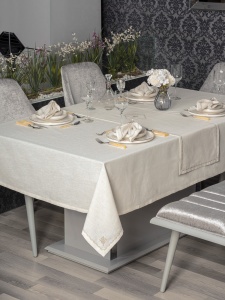 Set 8 textile bucatarie ecru din fibre Pera The Home Collection