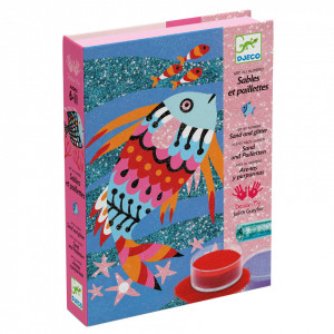 Set creativ multicolor din carton Fish Djeco