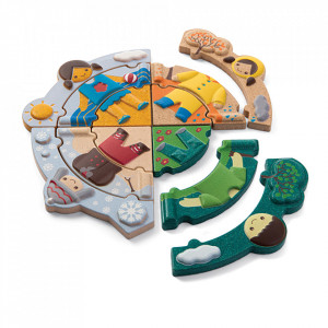Set de joaca multicolor din lemn Weather Dress Up Plan Toys