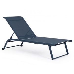 Sezlong albastru navy din metal Taylor Bizzotto