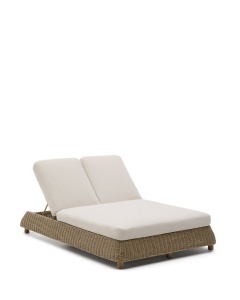 Sezlong bej din textil Meria Double Kave Home