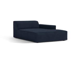 Sezlong canapea modulara albastru navy din textil pentru 1 persoana Jodie Right Micadoni