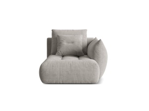 Sezlong canapea modulara gri deschis din textil pentru 1 persoana Bloom Wind Right Lounge Micadoni