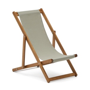 Sezlong pliabil pentru copii verde din textil Adredna Kave Home