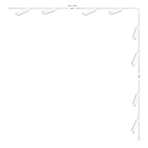Sina alba din metal cu 8 spoturi Jeryco Corner Zuma Line