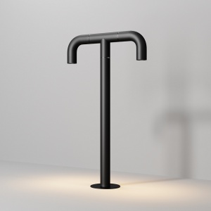 Stalp de iluminat pentru exterior gri grafit din metal cu LED 50 cm Sleek Double Maytoni