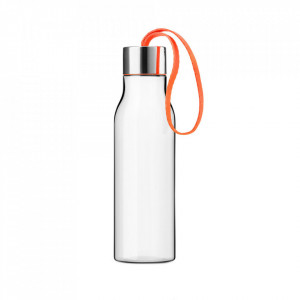 Sticla cu capac transparenta/portocalie din plastic si inox 500 ml York Eva Solo