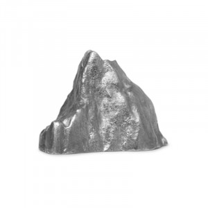 Suport lumanare gri din aluminiu 7 cm Stone Ferm Living