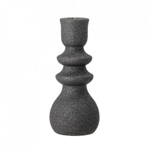 Suport lumanare negru din ceramica 19 cm Emie Bloomingville