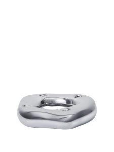 Suport lumanari argintiu din ceramica 5 cm Bellure Adevent Ferm Living