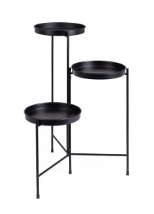 Suport pentru 3 ghivece negru din metal Henly Bizzotto