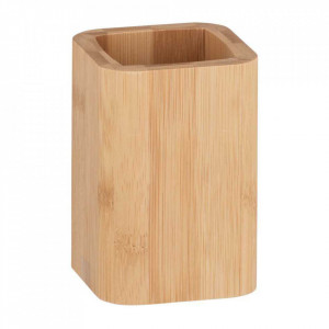 Suport pentru periuta de dinti maro din bambus 7x11 cm Bambusa Wenko