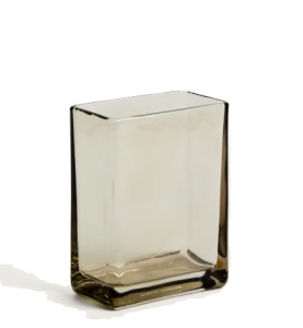 Suport pentru periuta de dinti maro din sticla 9x12cm Meris Kave Home