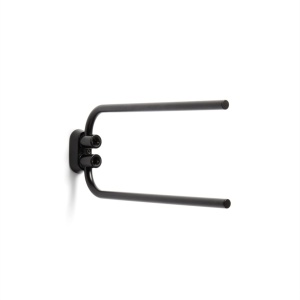 Suport pentru prosoape negru din metal 31 cm Arely Kave Home