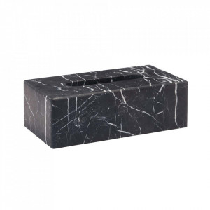 Suport pentru servetele negru din piatra Nero Aquanova