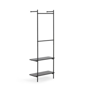 Suport pentru umerase negru din metal Galatia Kave Home
