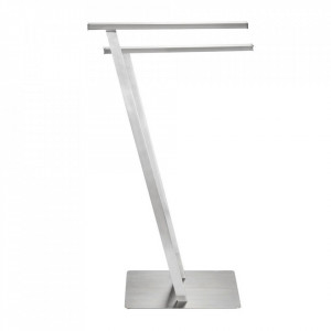 Suport prosoape argintiu din metal 40 cm Lirio Wenko