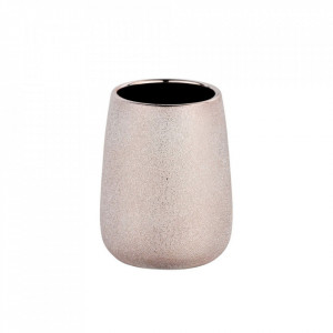 Suport roz din ceramica pentru periuta dinti 9x11 cm Glimma Tumbler Rose Wenko